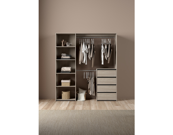 Kit dressing "Karisma" imitation chêne grisé H. 200 x L. 180 x P. 40 cm. - Brico Dépôt