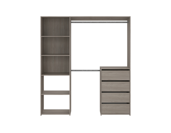 Kit dressing "Karisma" imitation chêne grisé H. 200 x L. 180 x P. 40 cm. - Brico Dépôt