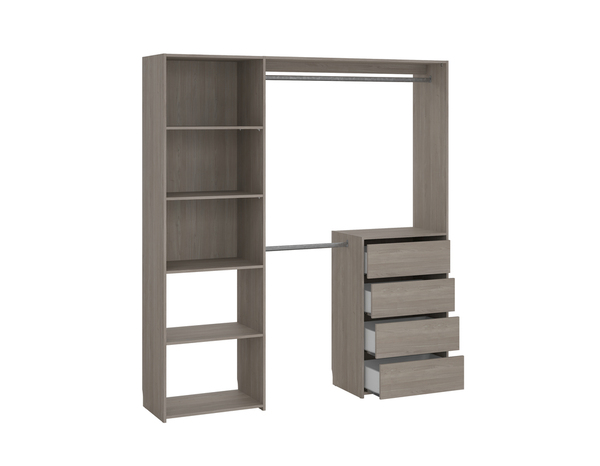 Kit dressing "Karisma" imitation chêne grisé H. 200 x L. 180 x P. 40 cm. - Brico Dépôt