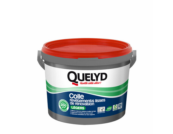 Colle pour revêtements lisses de rénovation légers - 5kg - Quelyd - Brico Dépôt