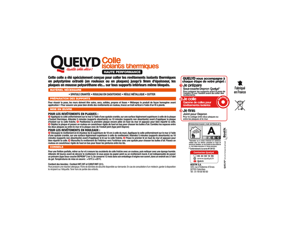 Colle pour isolants thermiques en plaques et rouleaux - 5kg - Quelyd - Brico Dépôt