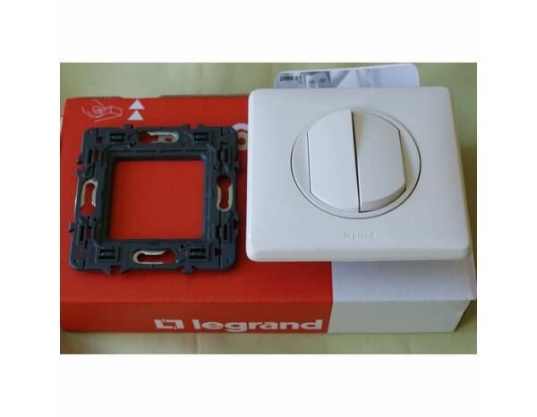 Interrupteur double va-et-vient "Celiane" blanc - Legrand - Brico Dépôt