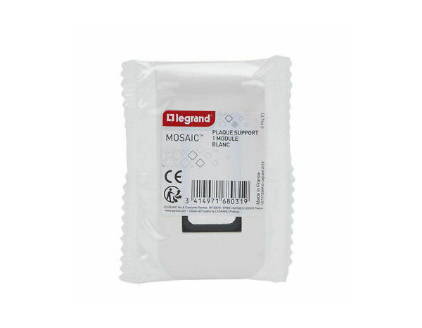 Plaque 1 module blanc + Support "Mosaic" - Legrand - Brico Dépôt