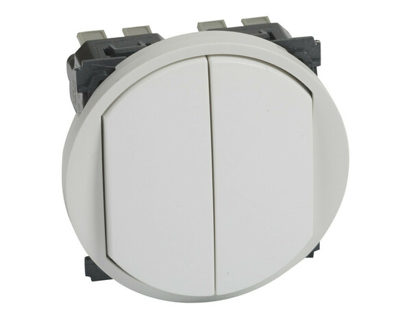 Interrupteur double va-et-vient "Celiane" blanc - Legrand - Brico Dépôt