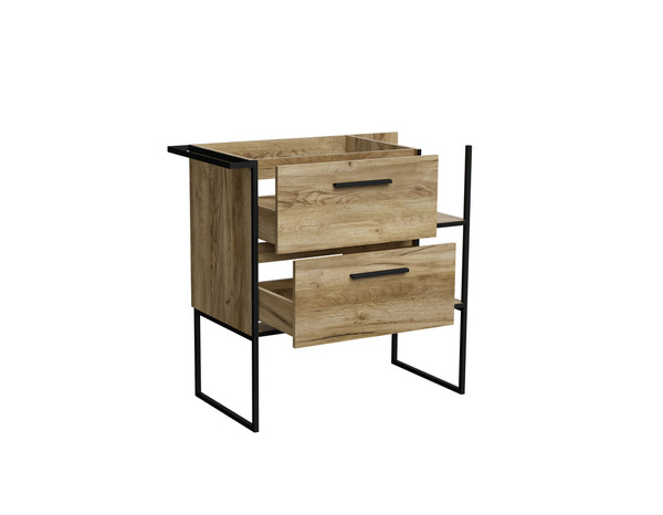 Meuble sous vasque a poser decor bois "district" l.87,5 x h.85 x p.45 cm - Brico Dépôt