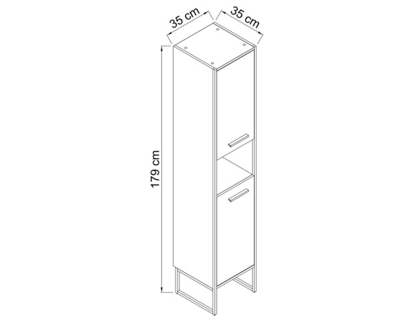 Colonne de rangement salle de bain "district" l.35x h.176 x p.35 cm - Brico Dépôt