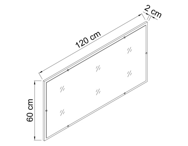 Miroir decor scandinave "style" l.120 x h.60 x p.2 cm - Brico Dépôt