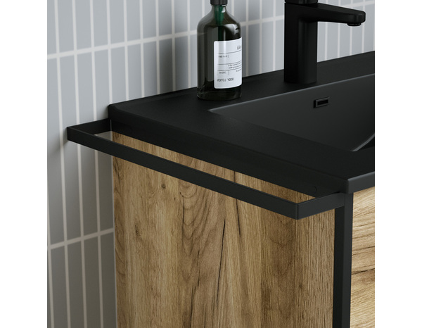 Meuble sous vasque a poser decor bois "district" l.67 x h.85 x p.45 cm - Brico Dépôt