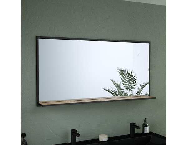 Miroir tablette decor bois "district"  l.120x h.60 x p.1,3 cm - Brico Dépôt