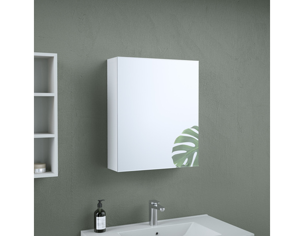Armoire salle de bain miroir blanc "style" l.50 x h.60 x p.15 cm - Brico Dépôt