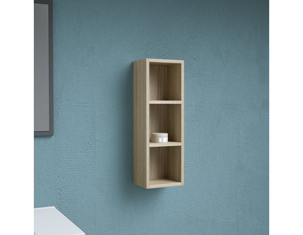 Rangement mural 3 niches decor bois clair "style" l.20 x h.60 x p.15 cm - Brico Dépôt