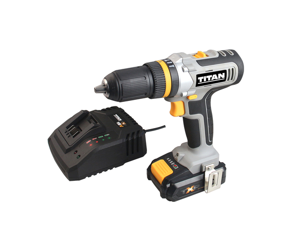 Perceuse à percussion sans fil 18 V + 1 batterie 2 Ah - Titan - Brico Dépôt