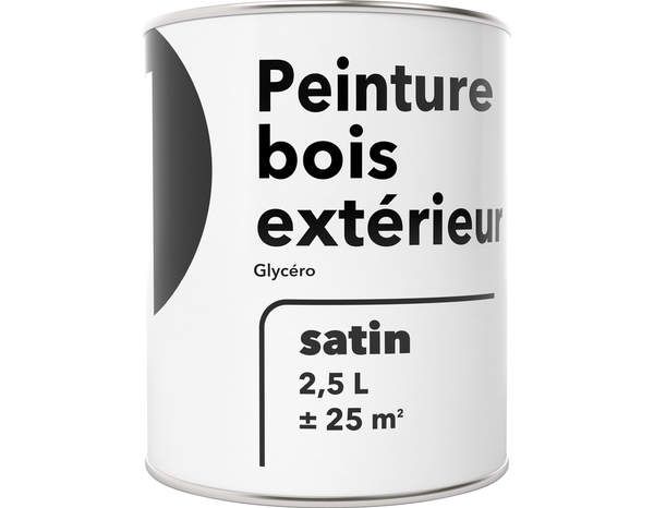 Peinture extérieur bois 2,5 L satin blanc glycero - Brico Dépôt