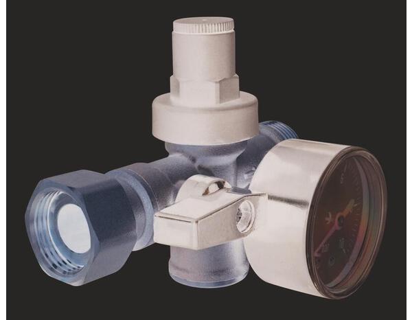 Bloc réducteur de pression 3 en 1 corps laiton nickelé MF 20/27 - Somatherm - Brico Dépôt