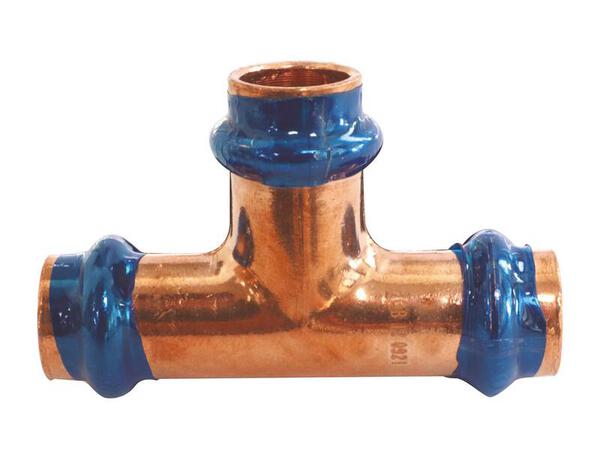 Raccord T égal en cuivre à sertir FFF Ø16 - Somatherm - Brico Dépôt