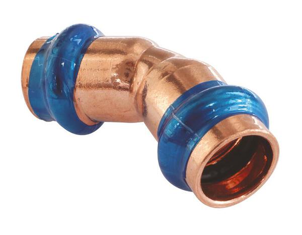 Raccord coudé 45° cuivre à sertir FF Ø14 - Somatherm - Brico Dépôt