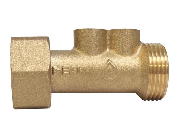 Clapet antipollution à double purge laiton brossé. Ecrou tournant-Mâle 20/27 - Somatherm - Brico Dépôt