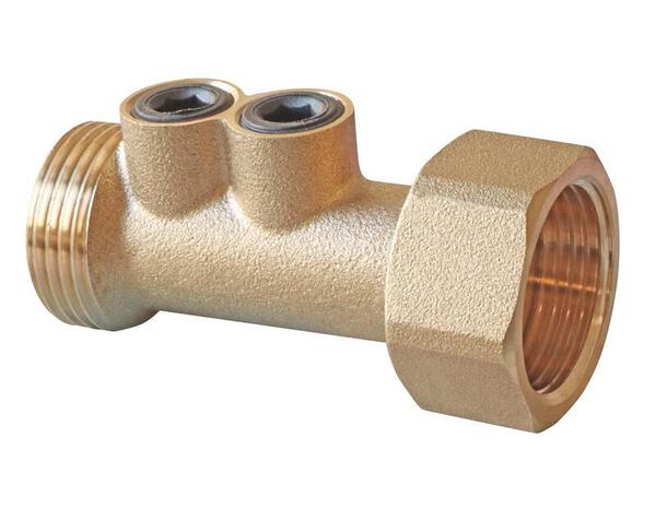 Clapet antipollution à double purge laiton brossé. Ecrou tournant-Mâle 20/27 - Somatherm - Brico Dépôt