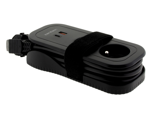 Bloc 2 prises nomade 16 A en USB A et C - 1,6 mètres - Zenitech - Brico Dépôt