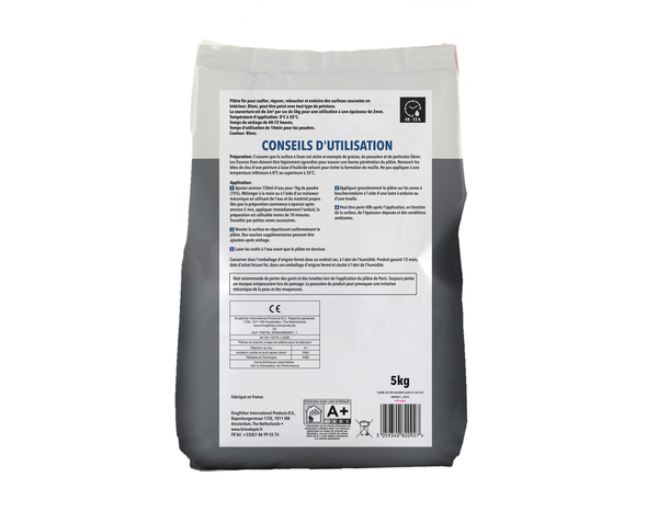 Plâtre de Paris extra fin en poudre - Sachet de 5 kg - Brenner - Brico Dépôt