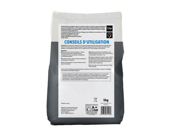 Enduit de lissage en poudre - Sac 5 kg - Brenner - Brico Dépôt