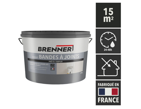 Enduit à joint, de rebouchage et de lissage en pâte - Pot 25 kg - Brenner - Brico Dépôt
