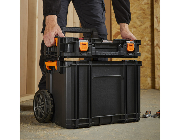 Trolley + organiseur métal et plastique 35 kg - H. 59 x L.56,5 x l. 56,5 cm - MAGNUSSON - Brico Dépôt