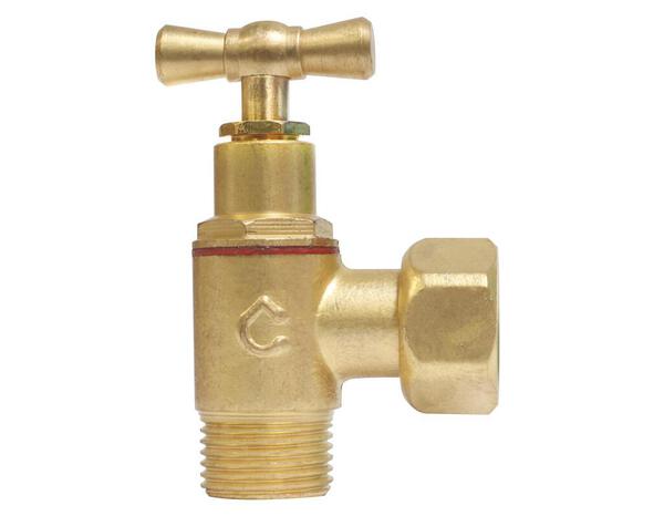 Robinet d’arrêt de WC équerre à potence laiton brut M12/17 - Somatherm - Brico Dépôt