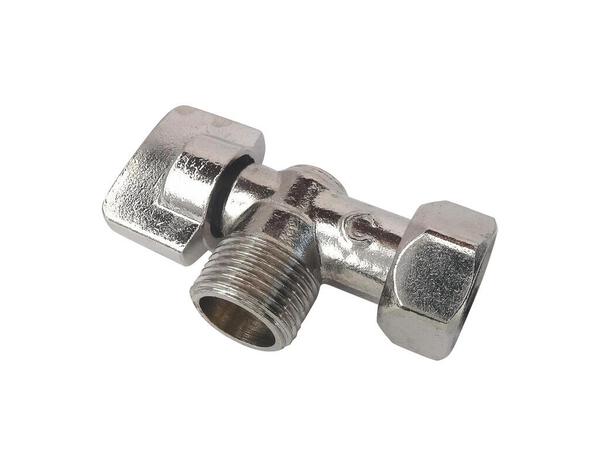 Robinet d'arrêt de WC 1/4 de tour équerre nickelé M12/17 - Somatherm - Brico Dépôt