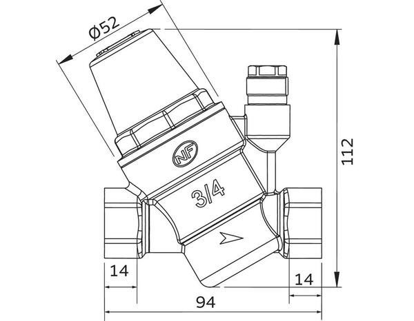 Réducteur de pression réglable à membrane  FF20/27 avec multi-raccords - Somatherm - Brico Dépôt