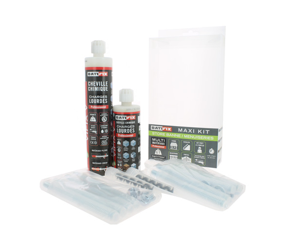 Maxi kit prêt à l'emploi scellement chimique multi matériaux - Batifix - Brico Dépôt