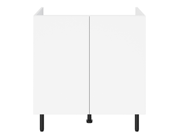 Meuble bas 2 portes "Pragma" - Blanc - L. 80 x H. 86 x P. 59 cm - Brico Dépôt