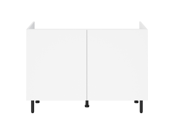 Meuble bas 2 portes "Pragma" - Blanc - L. 120 x H. 86 x P. 59 cm - Brico Dépôt