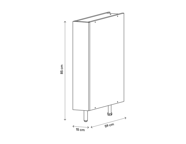 Meuble bas "Pragma" blanc l.15 x h.86 x p.59 cm - Brico Dépôt