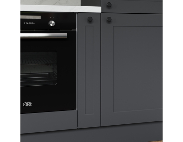 2 boutons de cuisine ronds 3cm noir mat - Cooke and Lewis - Brico Dépôt