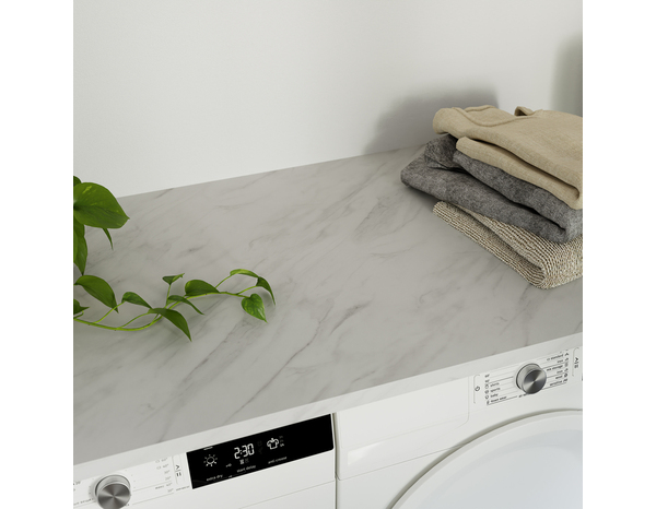 Plan de travail aspect marbre blanc l.240 x P.62 x Ép. 3,8 cm - Brico Dépôt