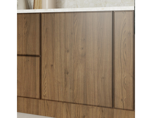 Façade 1 porte 60cm "Heline" noyer mat - l. 59.7 x h. 71.5cm - Cooke and Lewis - Brico Dépôt