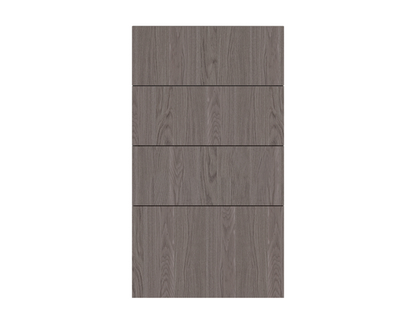 Façade 3 tiroirs + 1 casserolier 40cm "Basilie" chêne gris - L. 39.7 x H. 71.5cm - Cooke and Lewis - Brico Dépôt