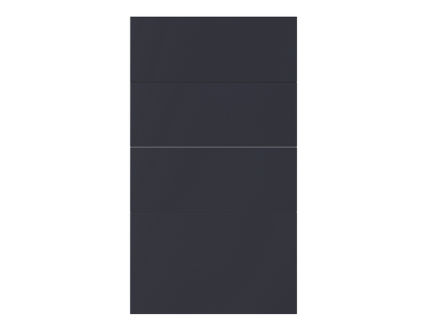 Façade 3 tiroirs + 1 casserolier 40cm "Dorice" bleu mat - l. 39.7 x h. 71.5cm - Cooke and Lewis - Brico Dépôt