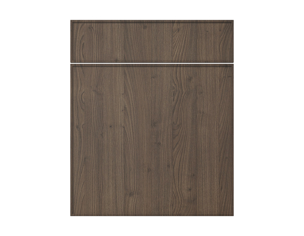 Façade 1 porte + 1 tiroir 60cm "Heline" noyer mat - l. 59.7 x h. 71.5cm - Cooke and Lewis - Brico Dépôt