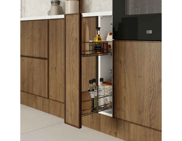 Façade 1 porte 15cm "Heline" noyer mat - l. 14.7 x h. 71.5cm - Cooke and Lewis - Brico Dépôt