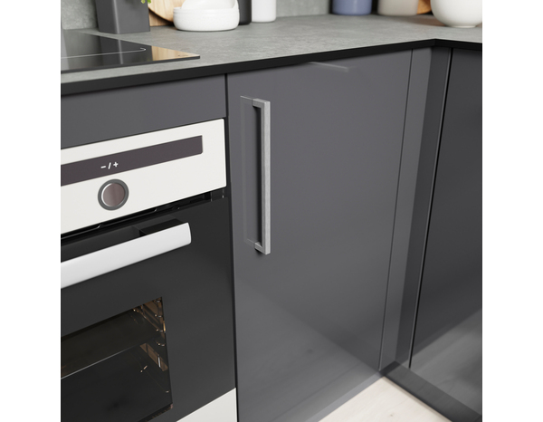 2 poignées de cuisine droites 25cm nickel brossé - Cooke and Lewis - Brico Dépôt