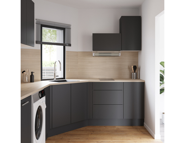 Façade 1 porte 15cm "Dorice" anthracite mat - l. 14.7 x h. 71.5cm - Cooke and Lewis - Brico Dépôt