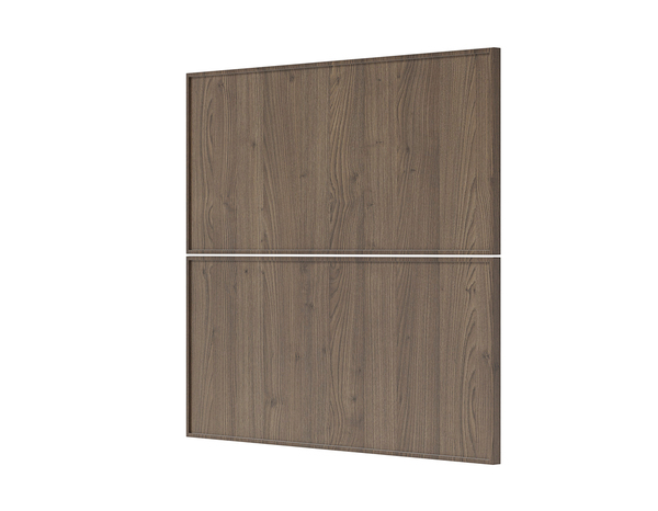 Façade 1 casserolier ou sur-hotte 80cm "Heline" noyer mat - l. 79.7 x h. 35.6cm - Cooke and Lewis - Brico Dépôt