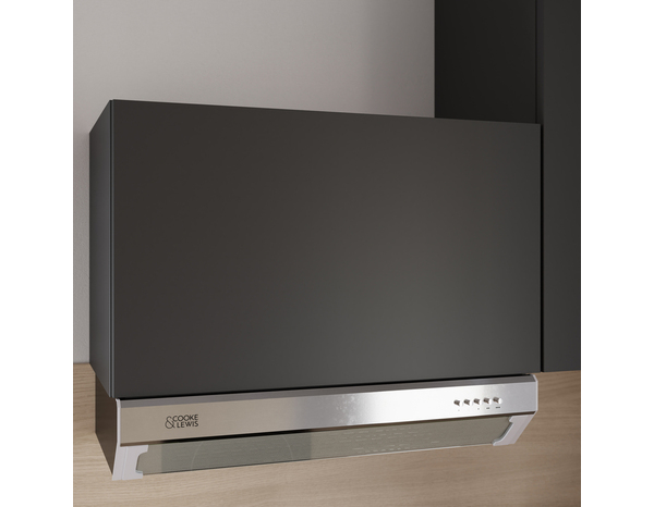 Façade 1 casserolier ou sur-hotte 60cm "Dorice" anthracite mat - l. 59.7 x h. 35.6cm - Cooke and Lewis - Brico Dépôt