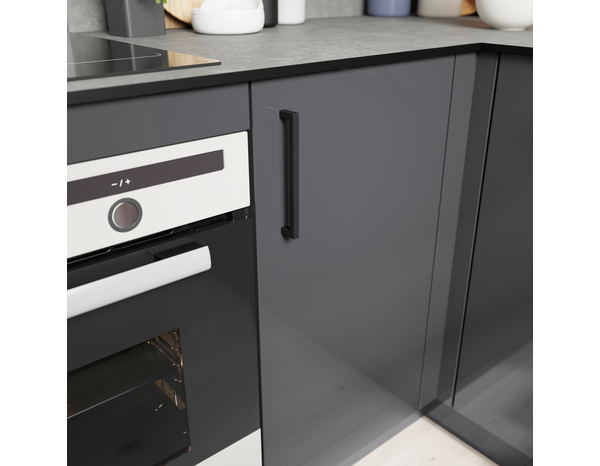 2 poignées de cuisine droites 15cm noir mat - Cooke and Lewis - Brico Dépôt