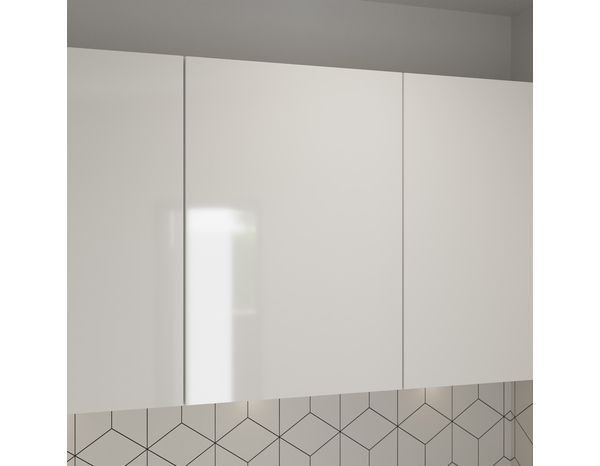 Façade 1 porte 50cm "Dorice" blanc brillant - L. 49.7 x H. 71.5cm - Cooke and Lewis - Brico Dépôt