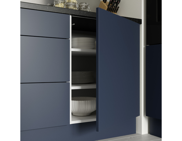 Façade 1 porte 60cm "Dorice" bleu mat - l. 59.7 x h. 71.5cm - Cooke and Lewis - Brico Dépôt