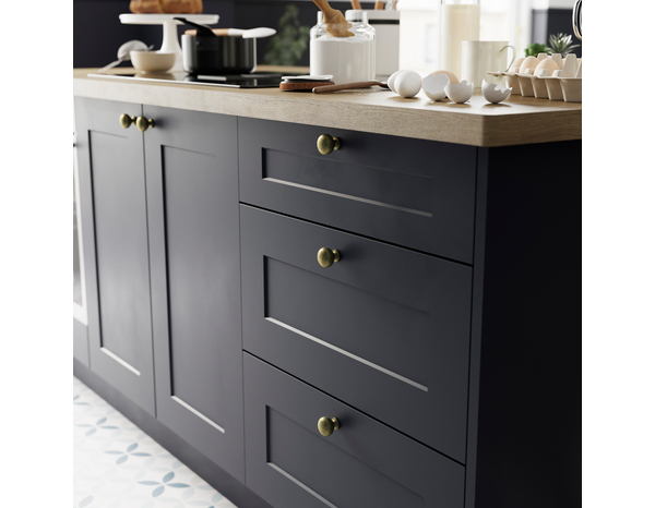 2 boutons de cuisine ronds 3cm doré vieilli - Cooke and Lewis - Brico Dépôt