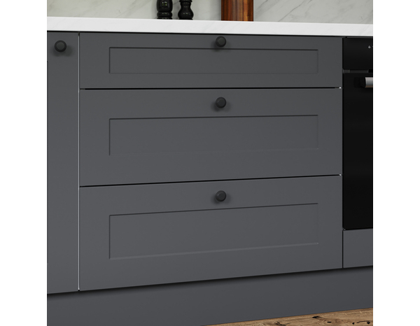Façade 1 tiroir + 2 casseroliers 80cm "Florie"anthracite mat - L. 79.7 x H. 71.5cm - Cooke and Lewis - Brico Dépôt